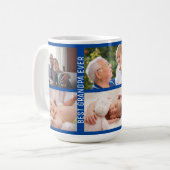 Beste opa ooit 6 Foto Aangepast oplage blauw Koffiemok (Voorkant links)
