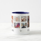 Beste Opa Ooit 6 Fotocollage Wit Mok (Midden)