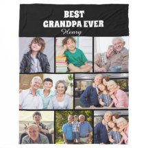 Beste opa ooit 8 foto collage chic zwart