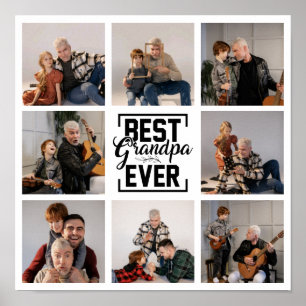 Beste Opa Ooit 8 Foto Collage Poster