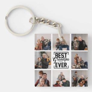 Beste Opa Ooit 8 Foto Collage Sleutelhanger