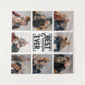 Beste Opa Ooit 8 Foto Collage Wandkleed (Voorkant (horizontaal))