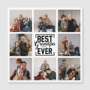 Beste opa ooit 8 fotocollage magnetische Kaart