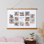 Beste Opa Ooit Aangepaste 12 Foto Collage Hangend Wandkleed (Slaapkamer)