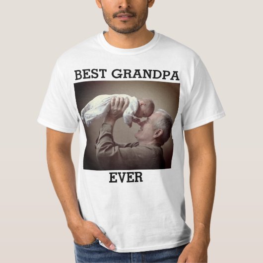 Beste opa ooit Aangepaste Foto Creëer Uw Eigen T-S T-shirt (Voorkant)