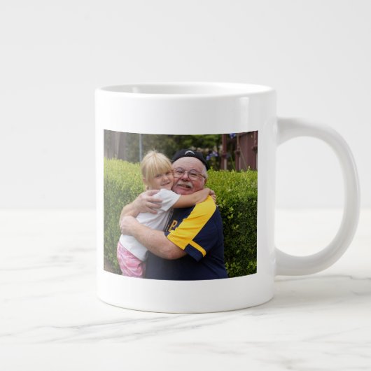 Beste Opa Ooit Aangepaste Fotobeker Grote Koffiekop (Rechts)