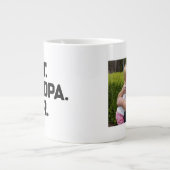 Beste opa ooit aangepaste fotomok grote koffiekop (Voorkant)