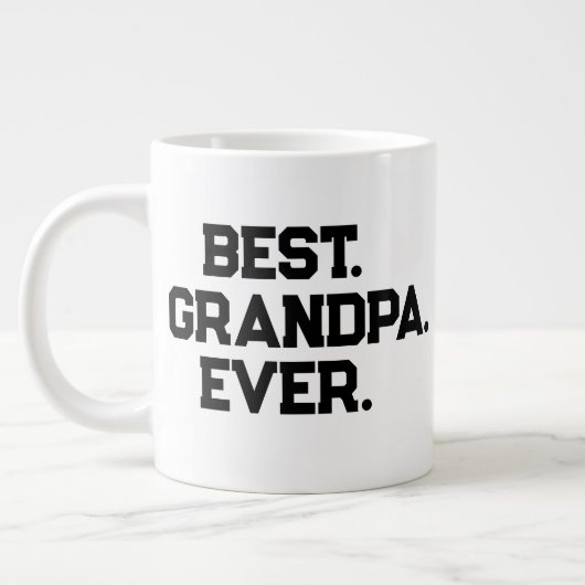 Beste opa ooit aangepaste fotomok grote koffiekop (Links)