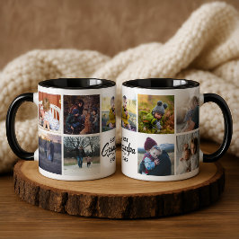 Beste opa ooit aangepaste fotomok tweekleurige koffiemok