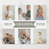 Beste Opa Ooit | Aangepaste Foto's Dranklabel Likeurfles Etiket (Enkel label)