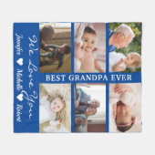 Beste opa ooit aangepaste foto's opa-kinderen fleece deken (Voorkant (Horizontaal))