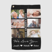 Beste opa ooit aangepaste foto's opa-kinderen golfhanddoek (Voorkant)