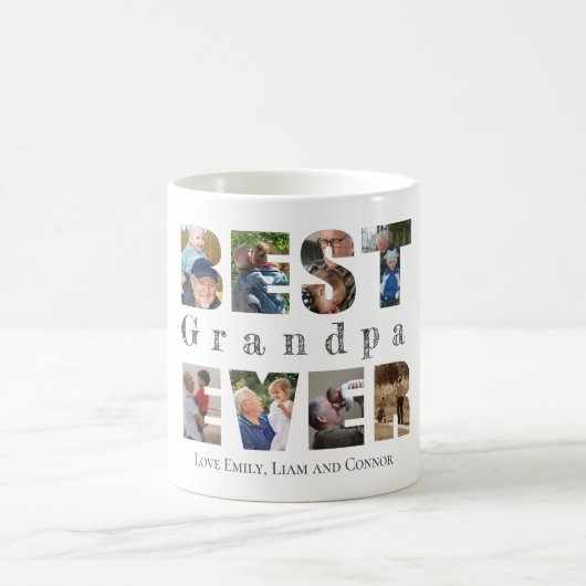 Beste opa ooit aangepaste tekstfoto, koffiemok (Center)
