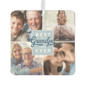 Beste opa ooit aangepaste vier foto familie collag luchtverfrisser (Achterkant)