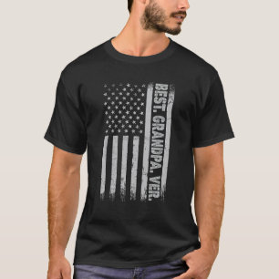 Beste opa ooit Amerika vlag voor mannen vaders Da T-shirt