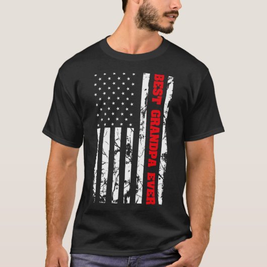 Beste opa ooit Amerikaanse opa - patriottische op T-shirt (Voorkant)