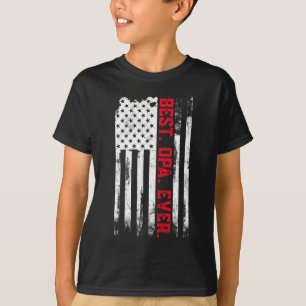 Beste Opa Ooit Amerikaanse vlag Vaderdag cadeau T-shirt