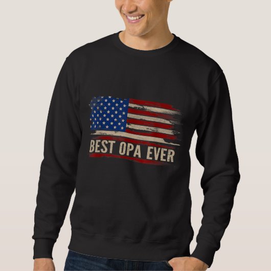 beste opa ooit Amerikaanse vlag Vaderdag G Trui (Voorkant)