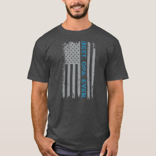 beste opa ooit Amerikaanse vlag Vaderdag T-shirt