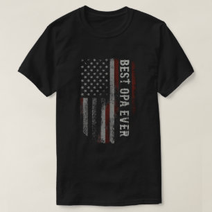 Beste Opa Ooit Amerikaanse Vlag Vintage Opa Cadeau T-shirt