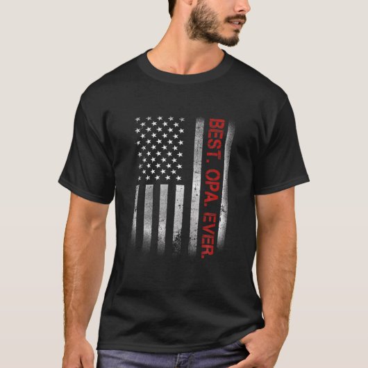 Beste opa ooit Amerikaanse vlag voor papa Papa T-shirt (Voorkant)