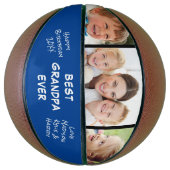 Beste Opa Ooit Blauwe Foto Basketbal (Verticaal)