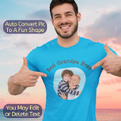 Beste opa ooit Creëer uw eigen fototekst cool T-shirt