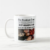 Beste Opa Ooit Custom Krant Headline Foto Koffiemok (Links)