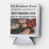 Beste Opa Ooit Custom krantenfoto Blikjeskoeler (Voorkant)