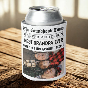 Beste Opa Ooit Custom krantenfoto Blikjeskoeler