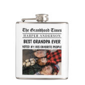 Beste Opa Ooit Custom krantenfoto Heupfles (Voorkant)