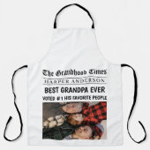 Beste Opa Ooit Custom krantenfoto Schort (Voorkant)