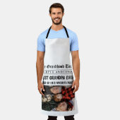 Beste Opa Ooit Custom krantenfoto Schort (Gedragen)