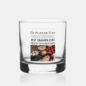 Beste Opa Ooit Custom krantenfoto Whisky Glas (Achterkant)