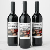 Beste Opa Ooit Custom krantenfoto Wijn Etiket (Flessen)