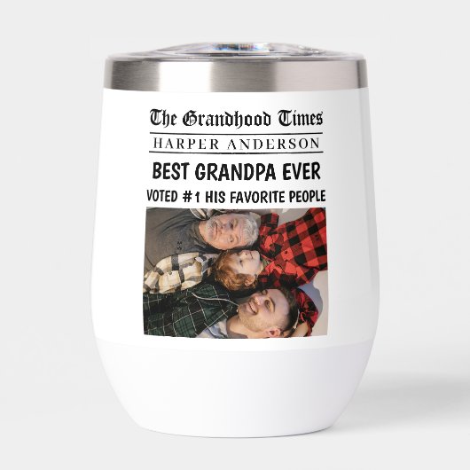 Beste Opa Ooit Custom Photo Krant Headline (Voorkant)