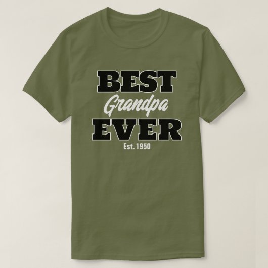 Beste opa ooit - Custom Year T-shirt (Design voorkant)