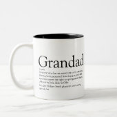 Beste opa ooit definitie tweekleurige koffiemok (Links)