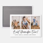 Beste Opa Ooit Drie Fotomagneten Magneet (Voorkant / Achterkant)