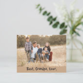Beste opa ooit foto briefkaart (Staand voorkant)