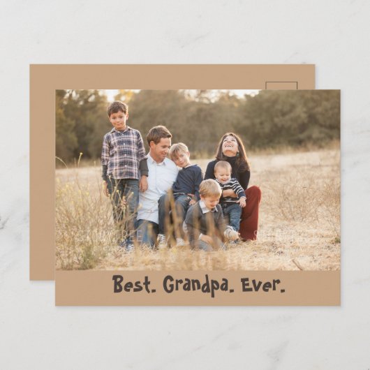 Beste opa ooit foto briefkaart (Voorkant / Achterkant)