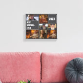 Beste Opa Ooit Foto Collage en Aangepaste Tekst Canvas Afdruk (Insitu (Woonkamer))