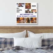 Beste opa ooit foto collage en aangepaste tekst canvas afdruk (Insitu (Slaapkamer))