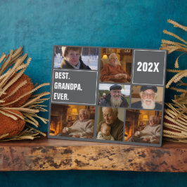 Beste Opa Ooit Foto Collage en Aangepaste Tekst Fotoplaat
