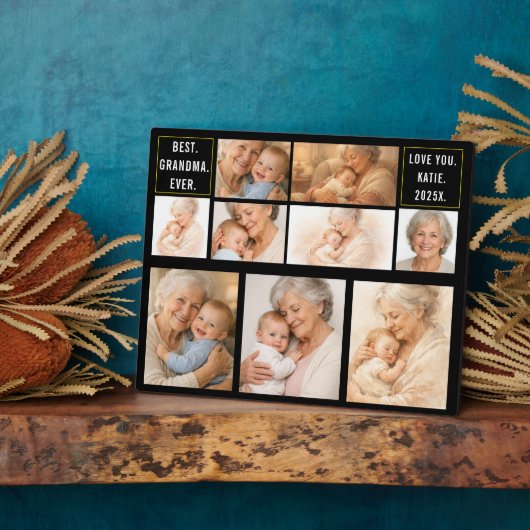 Beste Opa Ooit Foto Collage | Grootouders Fotoplaat (Zijkant)