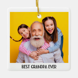 Beste Opa Ooit Foto Eenvoudige Opa Keramisch Ornament