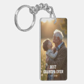 Beste opa ooit foto gepersonaliseerd  sleutelhanger (Voorkant Links)