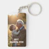 Beste opa ooit foto gepersonaliseerd  sleutelhanger (achterkant)