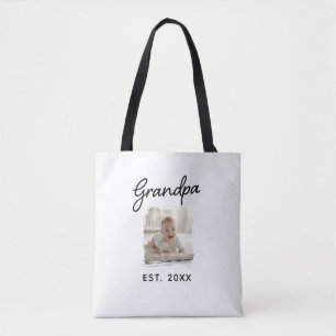 Beste Opa Ooit Foto Gesticht Jaar Tote Bag