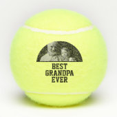 Beste opa ooit foto kerstcadeau cadeau tennisballen (Achterkant)